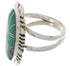 Silver Turquoise Southwestern Inlay Ring Size 5-1/4 TX28569